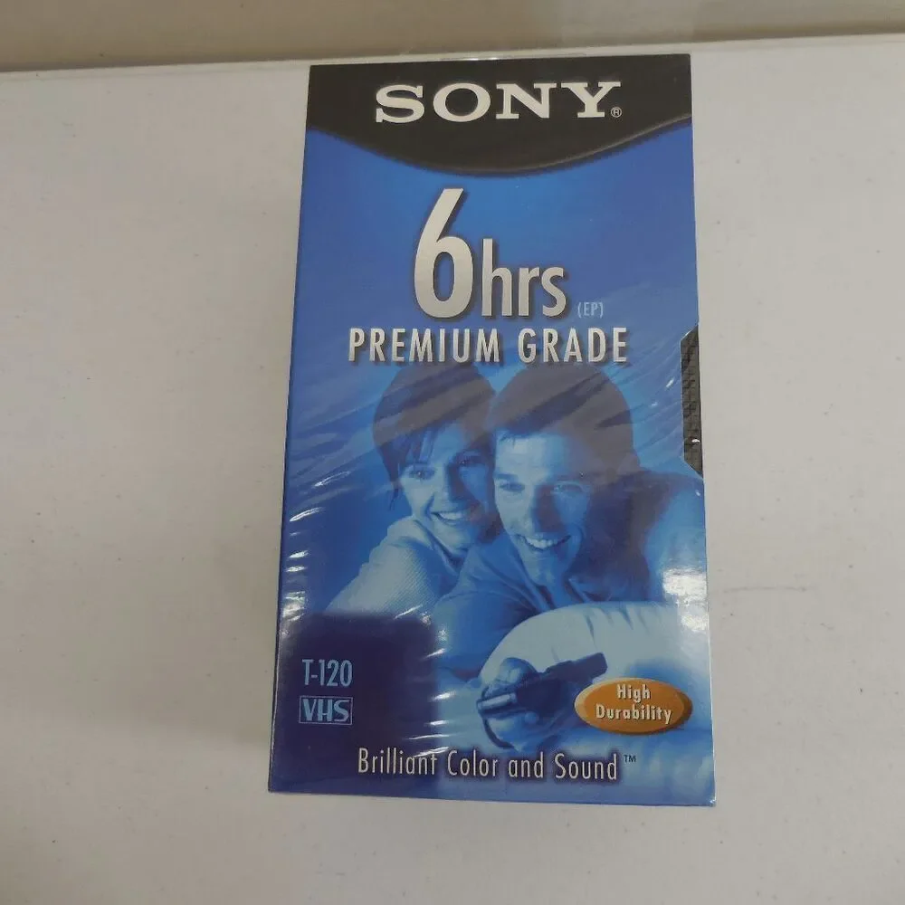 Sony T-120VL VHS Tapes 6HR‎ Premium Grade 4 NEW Factory Sealed